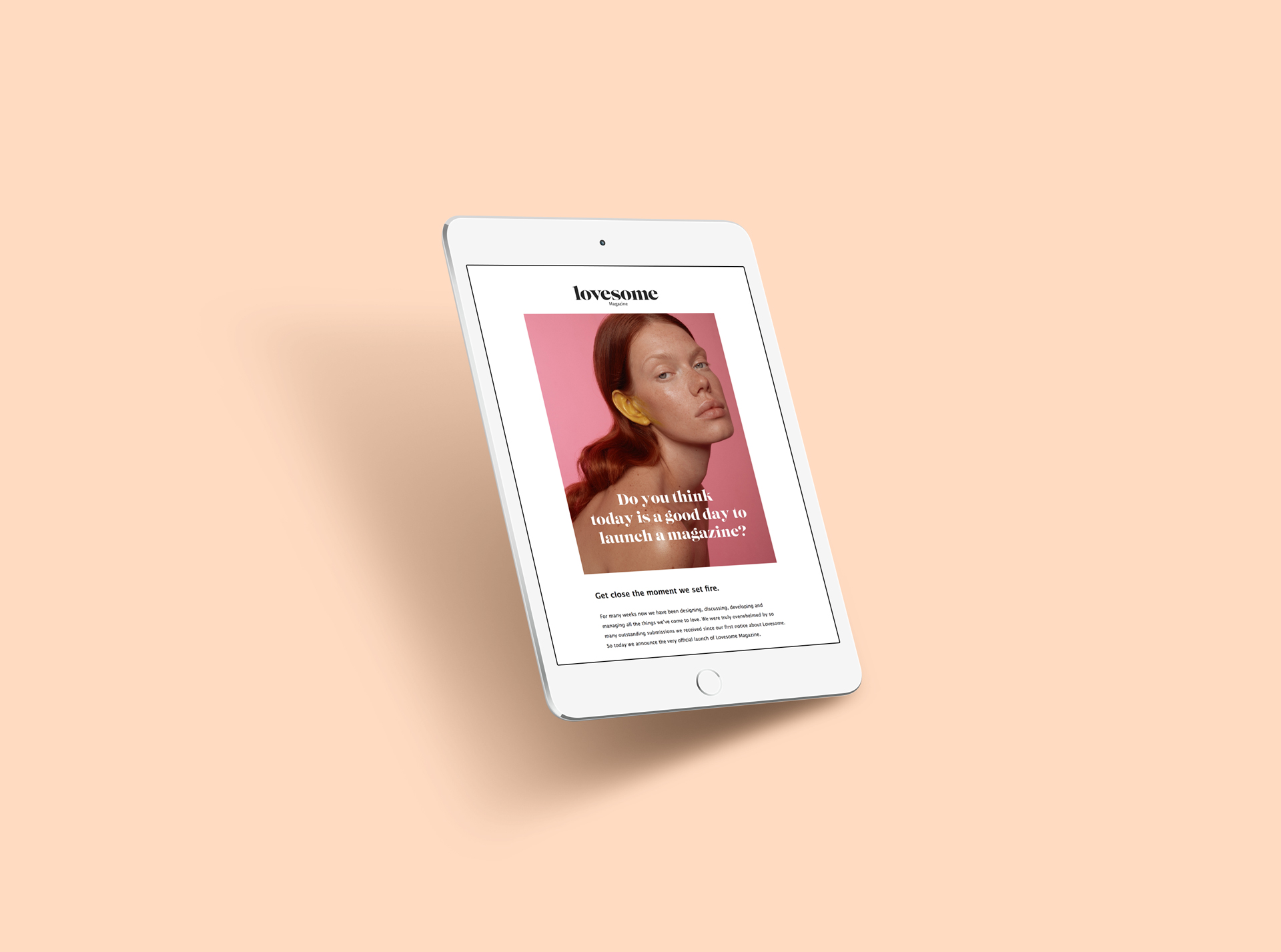 Lovesome Magazine Newsletter Mockup